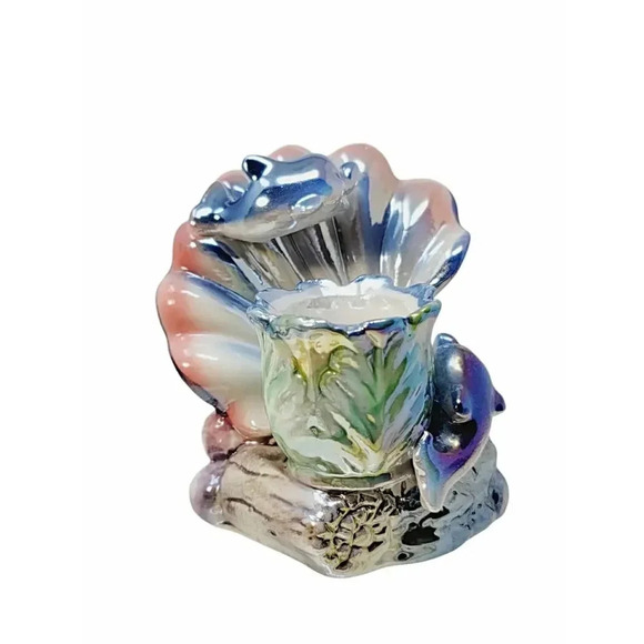 Vintage Baby Dolphin Lustreware Candle Holder - Picture 8 of 9